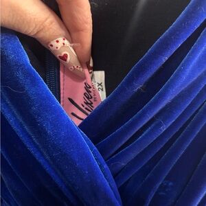 Vixen by Micheline Pitt Royal Blue Velvet Gown